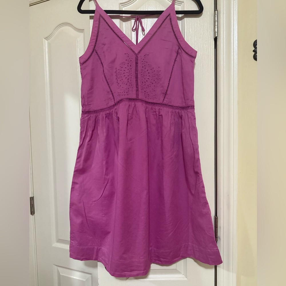 LOFT Cotton Spaghetti Straps Sundress in Lilac Size XS